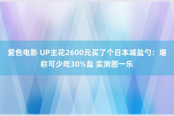 爱色电影 UP主花2600元买了个日本减盐勺：堪称可少吃30%盐 实测图一乐